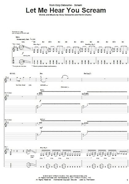 open zoom image for Let Me Hear You Scream - Guitar TAB, New, Main