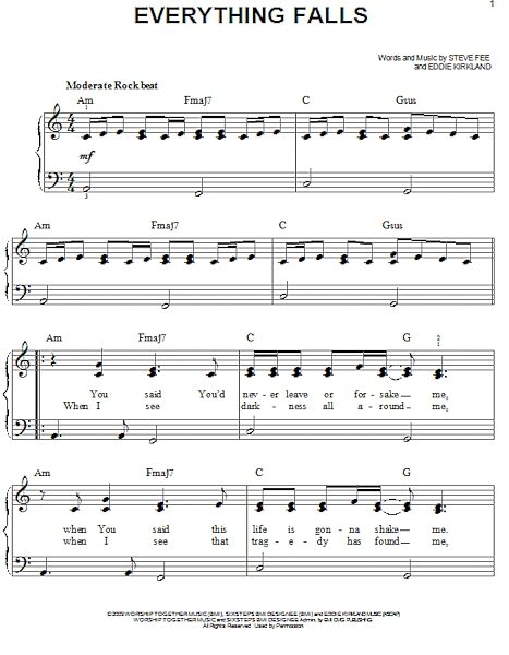 open zoom image for Everything Falls - Easy Piano, New, Main