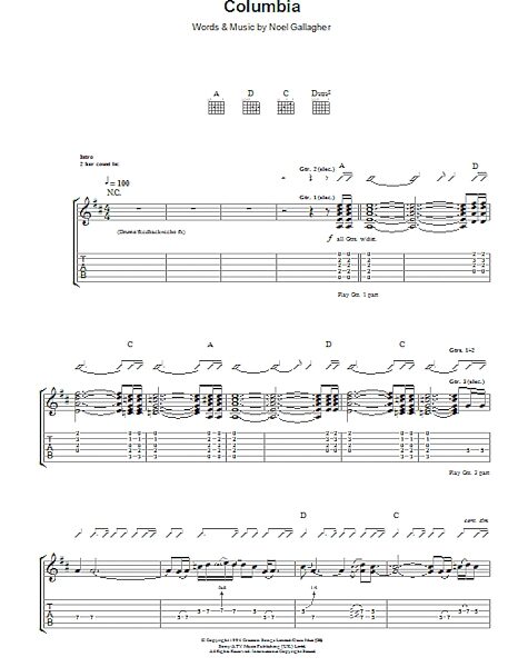 open zoom image for Columbia - Guitar TAB, New, Main