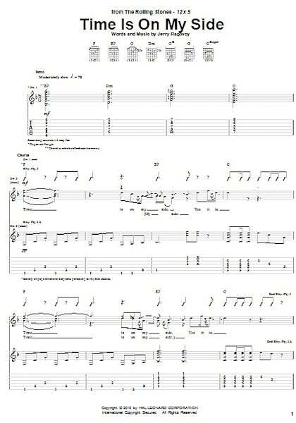 open zoom image for Time Is On My Side - Guitar TAB, New, Main