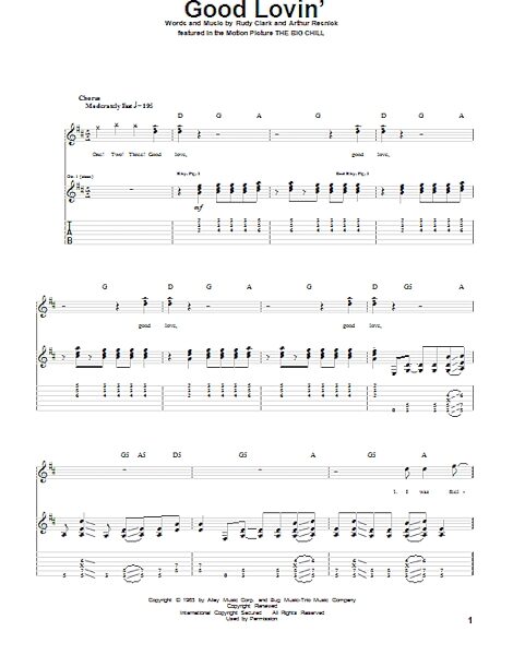 open zoom image for Good Lovin' - Guitar TAB, New, Main