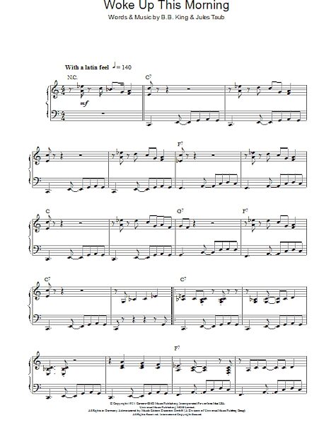 open zoom image for Woke Up This Morning - Piano Solo, New, Main