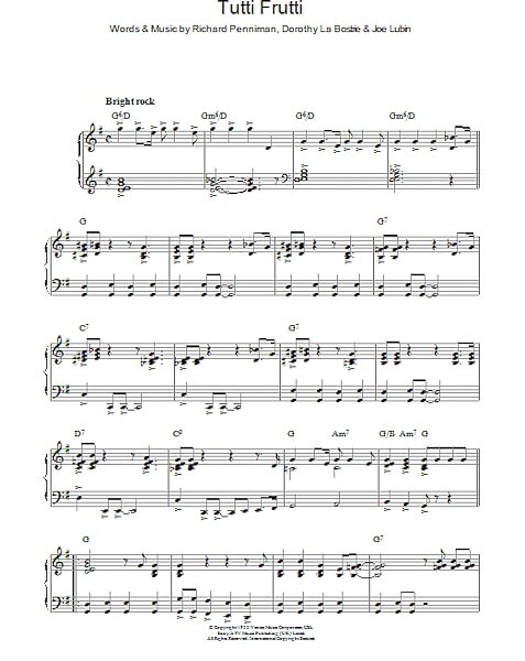 open zoom image for Tutti Frutti - Piano Solo, New, Main