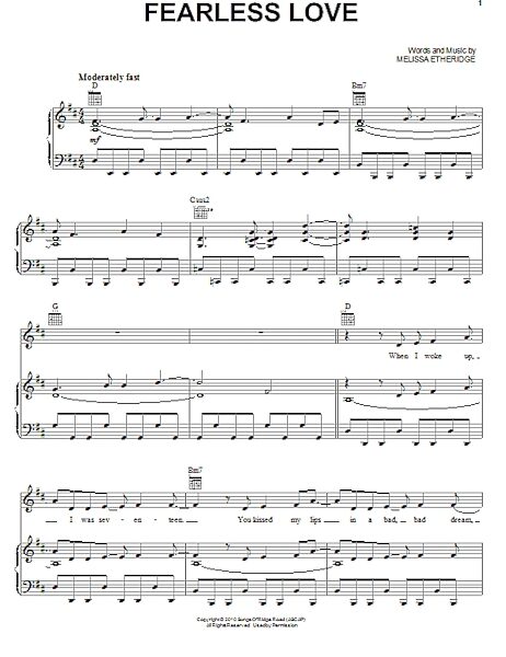open zoom image for Fearless Love - Piano/Vocal/Guitar, New, Main