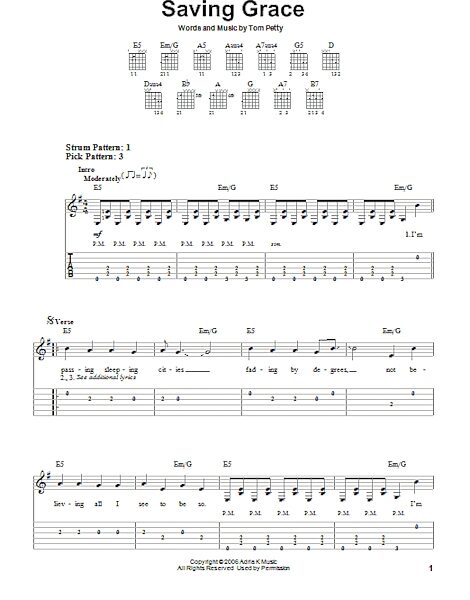 open zoom image for Saving Grace - Easy Guitar with TAB, New, Main