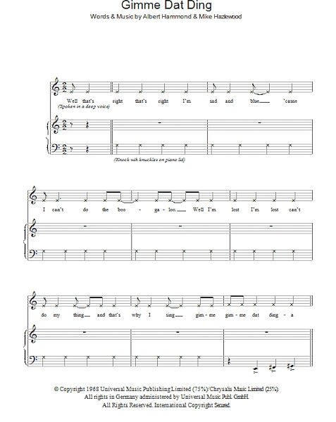 open zoom image for Gimme Dat Ding - Piano/Vocal/Guitar, New, Main