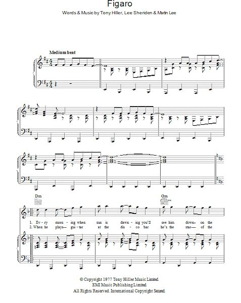 open zoom image for Figaro - Piano/Vocal/Guitar, New, Main