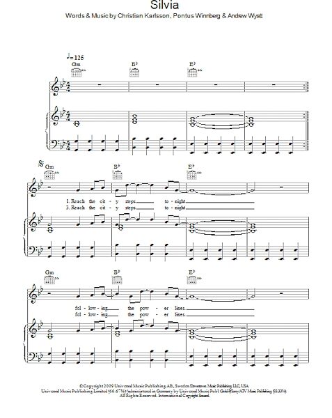 open zoom image for Silvia - Piano/Vocal/Guitar, New, Main