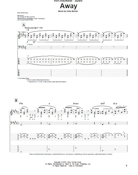 open zoom image for Away - Guitar TAB, New, Main