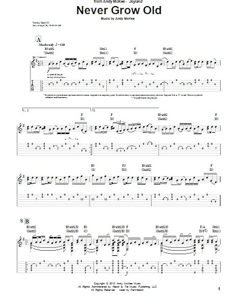 open zoom image for Never Grow Old - Guitar TAB, New, Main