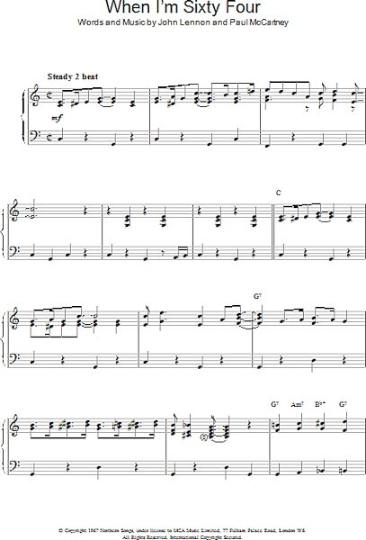 open zoom image for When I'm Sixty-Four - Piano Solo, New, Main