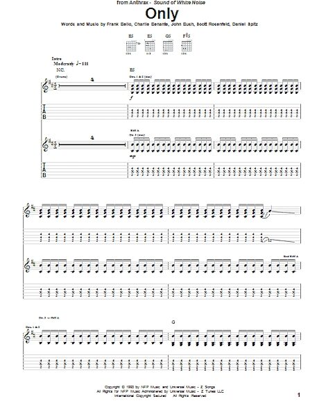 open zoom image for Only - Guitar TAB, New, Main