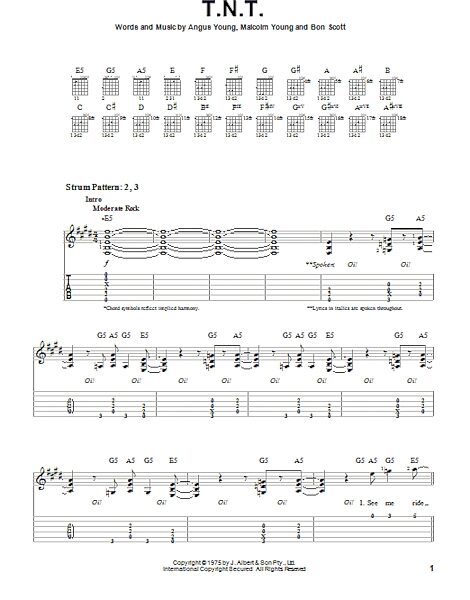 open zoom image for T.N.T. - Easy Guitar with TAB, New, Main