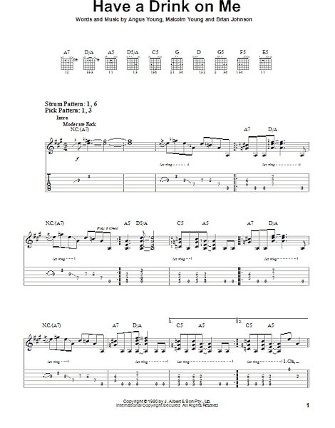 open zoom image for Have A Drink On Me - Easy Guitar with TAB, New, Main