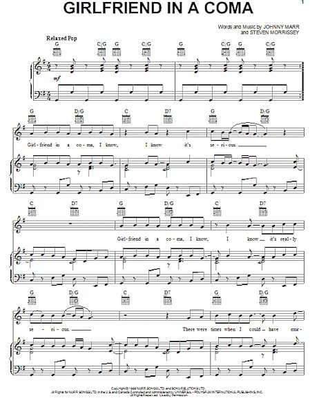 open zoom image for Girlfriend In A Coma - Piano/Vocal/Guitar, New, Main