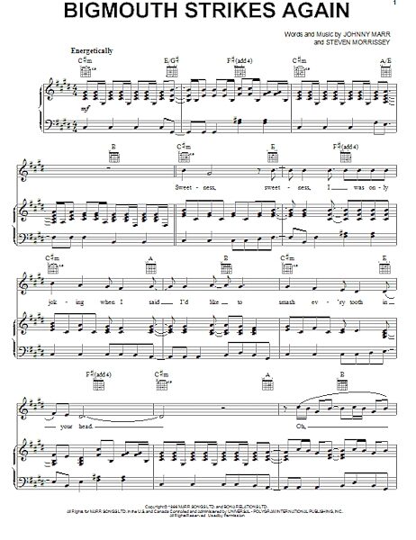 open zoom image for Bigmouth Strikes Again - Piano/Vocal/Guitar, New, Main