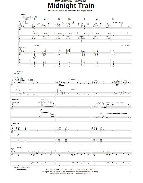 open zoom image for Midnight Train - Guitar TAB, New, Main