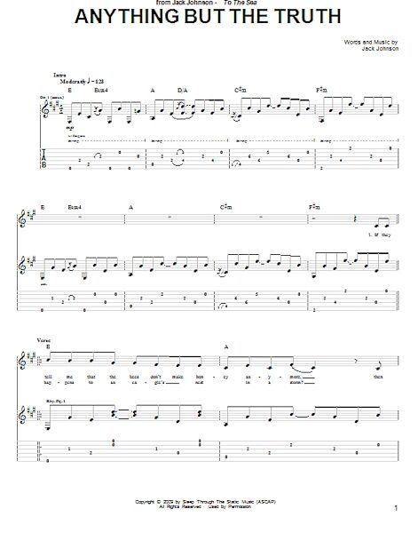 open zoom image for Anything But The Truth - Guitar TAB, New, Main