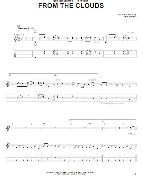 open zoom image for From The Clouds - Guitar TAB, New, Main