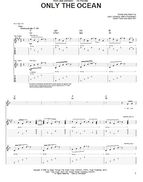 open zoom image for Only The Ocean - Guitar TAB, New, Main