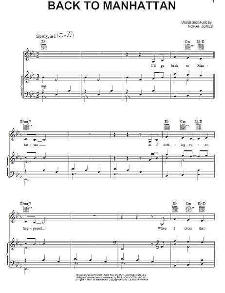 open zoom image for Back To Manhattan - Piano/Vocal/Guitar, New, Main
