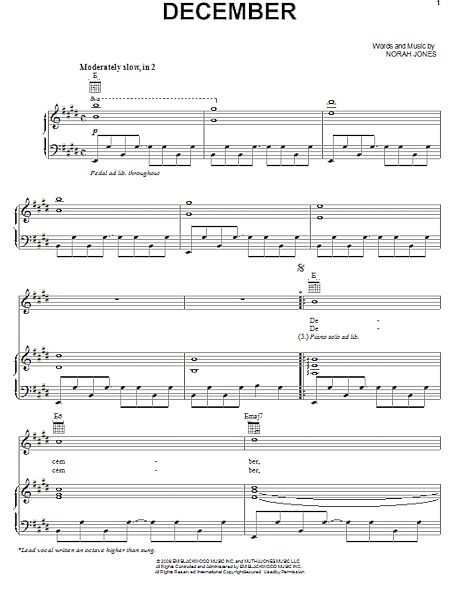open zoom image for December - Piano/Vocal/Guitar, New, Main