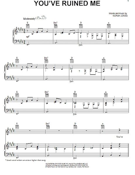 open zoom image for You've Ruined Me - Piano/Vocal/Guitar, New, Main