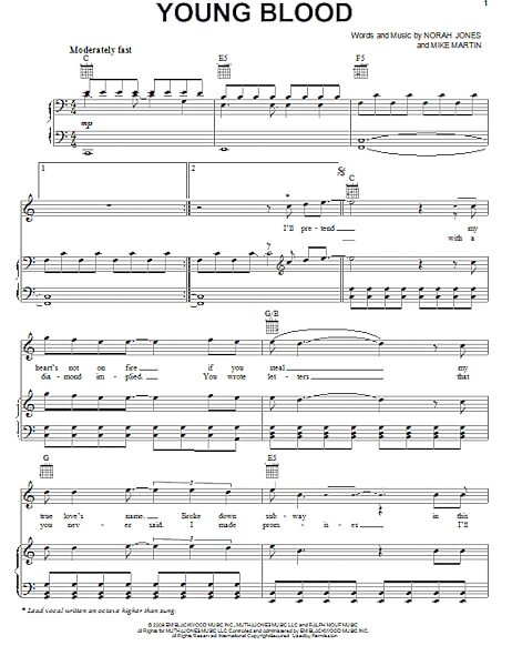 open zoom image for Young Blood - Piano/Vocal/Guitar, New, Main