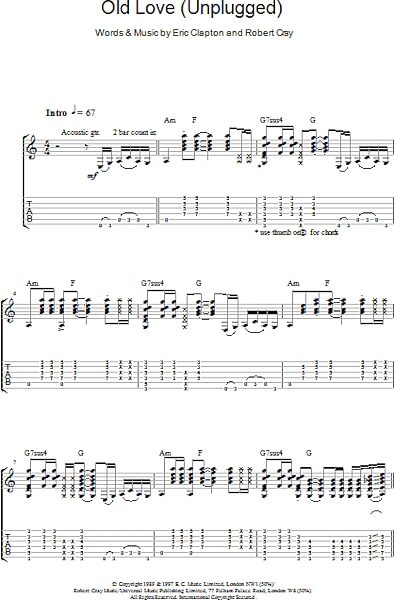 open zoom image for Old Love (Unplugged) - Guitar TAB, New, Main