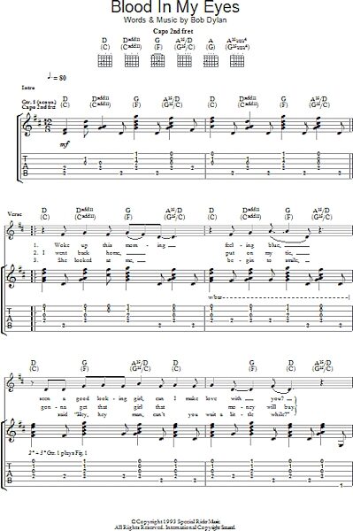 open zoom image for Blood In My Eyes - Guitar TAB, New, Main