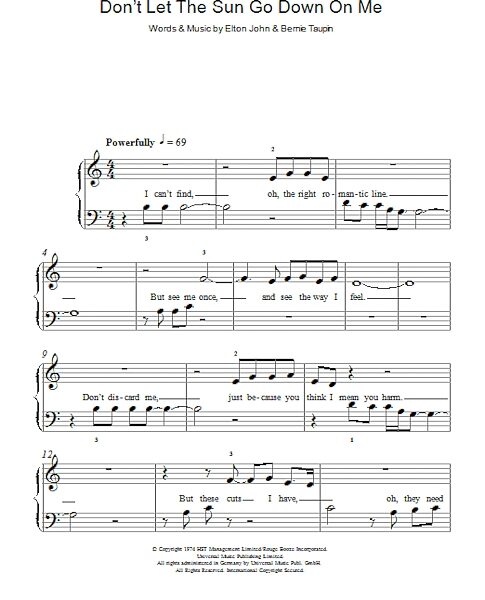 open zoom image for Don't Let The Sun Go Down On Me - Easy Piano, New, Main
