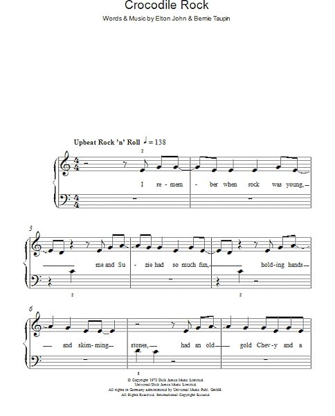 open zoom image for Crocodile Rock - Easy Piano, New, Main