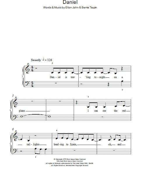 open zoom image for Daniel - Easy Piano, New, Main