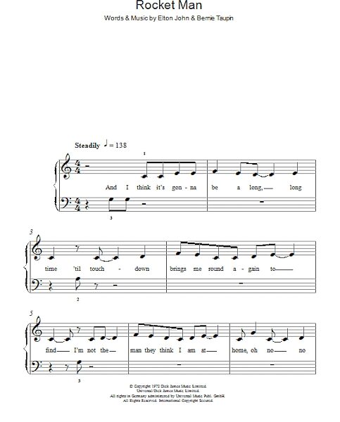 open zoom image for Rocket Man - Easy Piano, New, Main