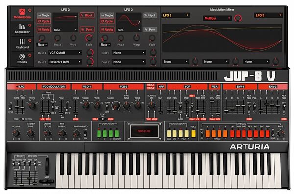 open zoom image for Arturia Jup-8 V Software Instrument, Digital Download, Action Position Back