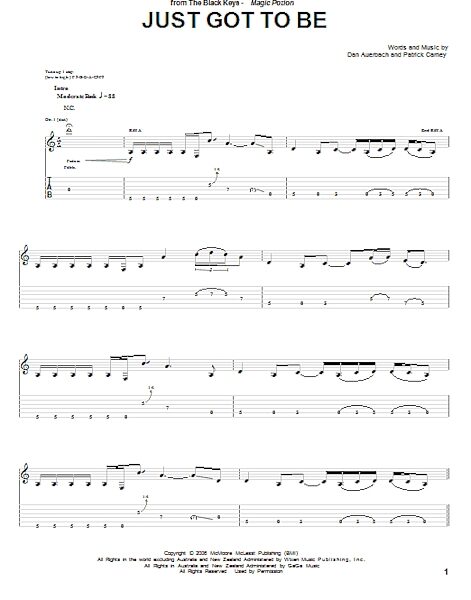 open zoom image for Just Got To Be - Guitar TAB, New, Main