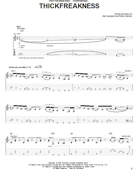 open zoom image for Thickfreakness - Guitar TAB, New, Main