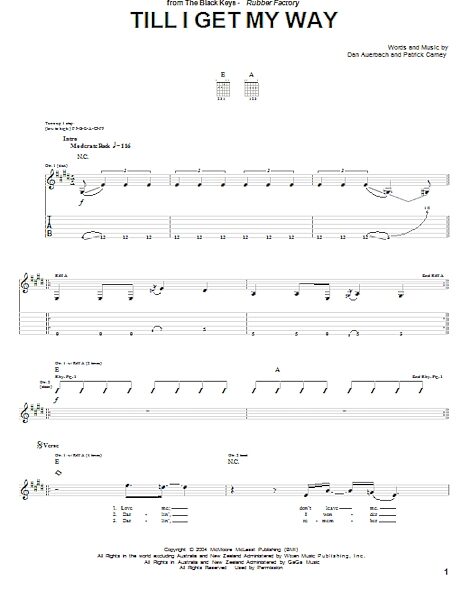 open zoom image for Till I Get My Way - Guitar TAB, New, Main