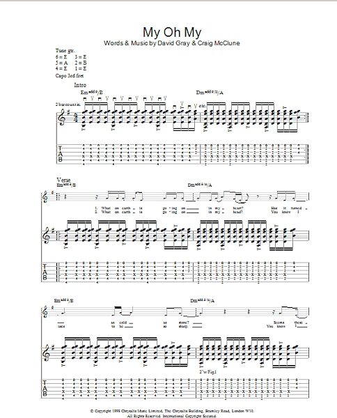 open zoom image for My Oh My - Guitar TAB, New, Main