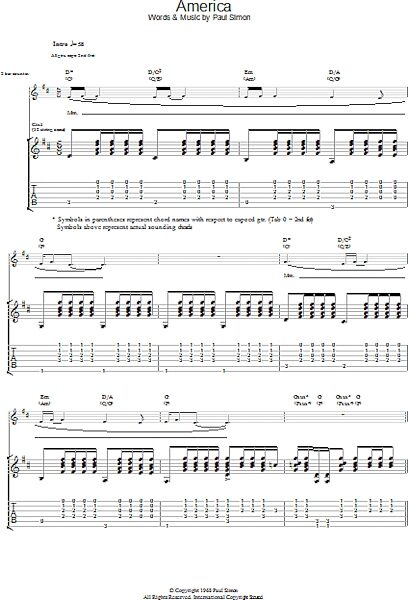 open zoom image for America - Guitar TAB, New, Main