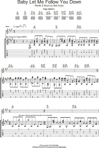 open zoom image for Baby Let Me Follow You Down - Guitar TAB, New, Main
