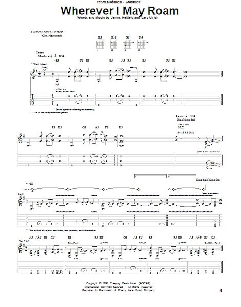 open zoom image for Wherever I May Roam - Guitar TAB, New, Main
