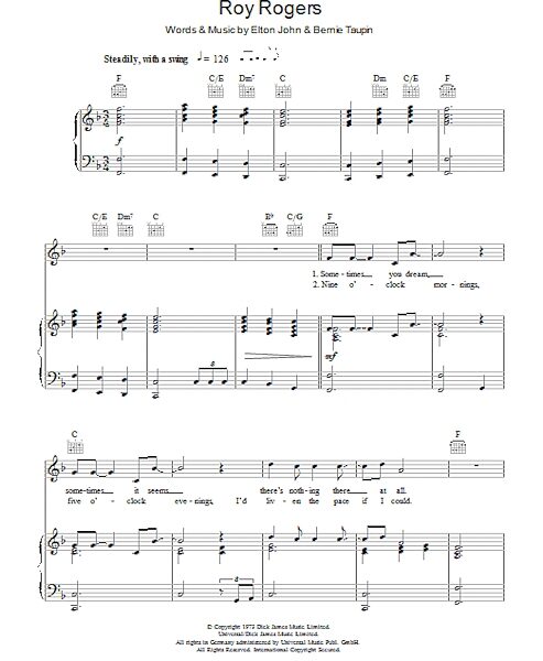 open zoom image for Roy Rogers - Piano/Vocal/Guitar, New, Main
