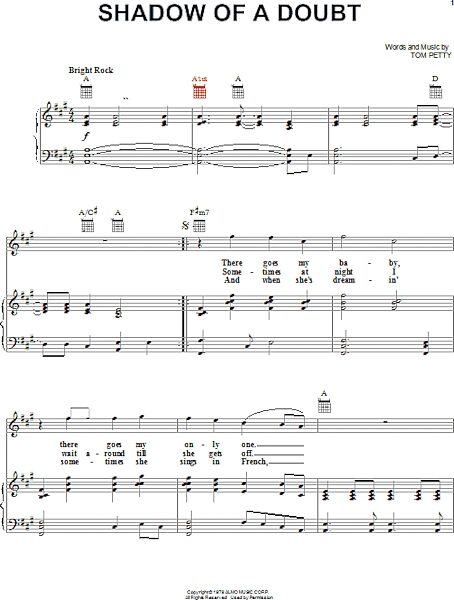 open zoom image for Shadow Of A Doubt - Piano/Vocal/Guitar, New, Main