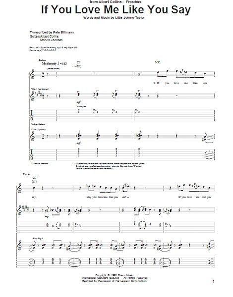 open zoom image for If You Love Me Like You Say - Guitar TAB, New, Main