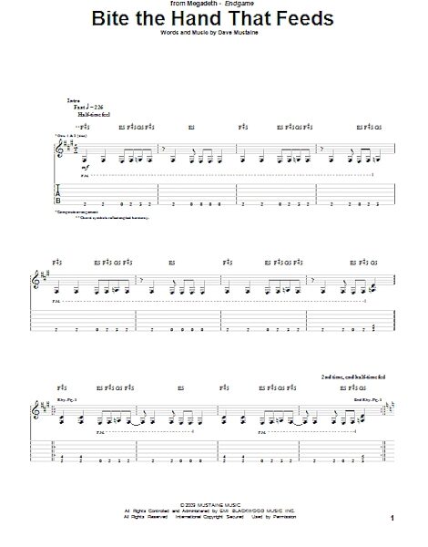 open zoom image for Bite The Hand That Feeds - Guitar TAB, New, Main