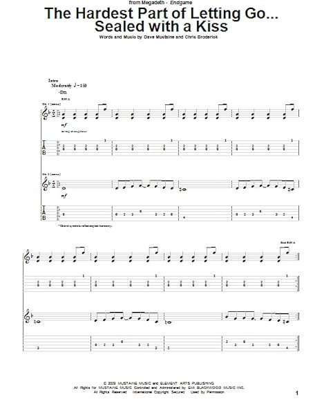 open zoom image for The Hardest Part Of Letting Go...Sealed With A Kiss - Guitar TAB, New, Main