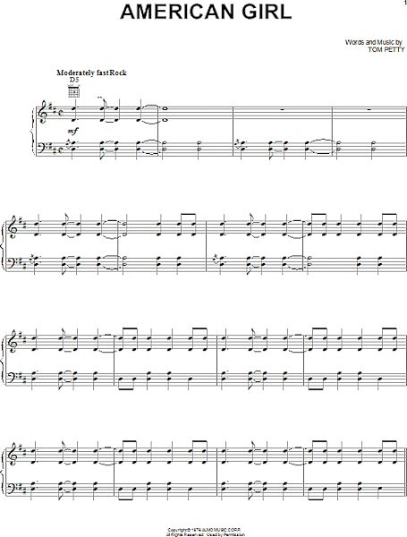 open zoom image for American Girl - Piano/Vocal/Guitar, New, Main