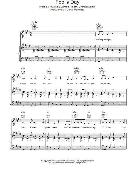 open zoom image for Fool's Day - Piano/Vocal/Guitar, New, Main
