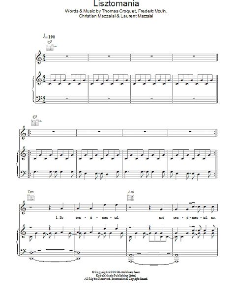 open zoom image for Lisztomania - Piano/Vocal/Guitar, New, Main